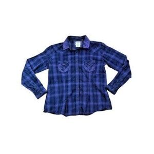 Panhandle Western Shirt Women's Size Large Rough Stock Rodeo Cowgirl Pearl Snap